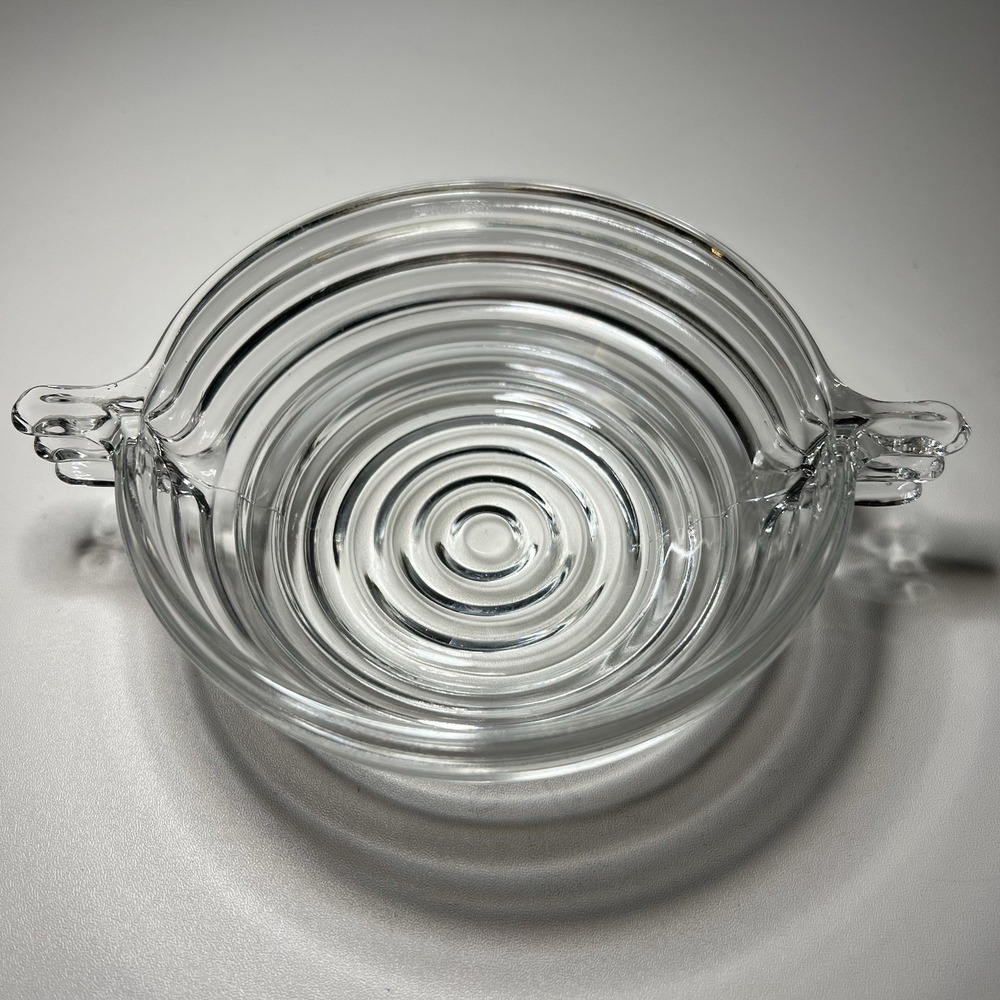 Antique Manhattan Anchor Hocking Bowl 7 5/8 x 3" Handles 1938-1943 Depression - Picture 2 of 12